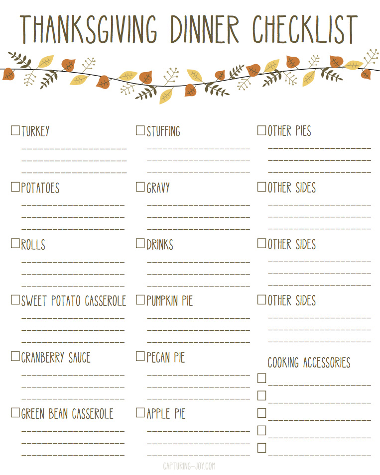 The Ultimate Thanksgiving Checklist